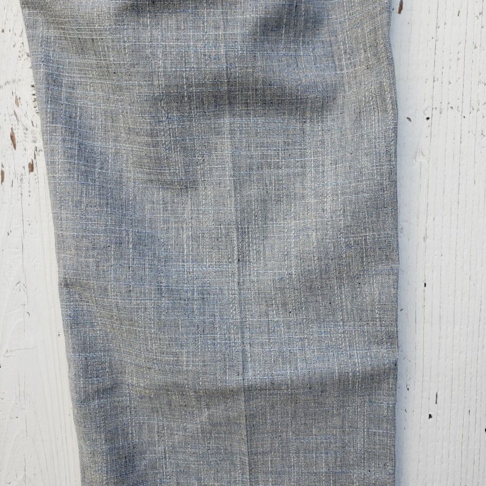 BONOBOS Tollegno 1900 3D Wool Cotton Linen Gray Texture Pants 34/30 Tailored Fit - Picture 6 of 9